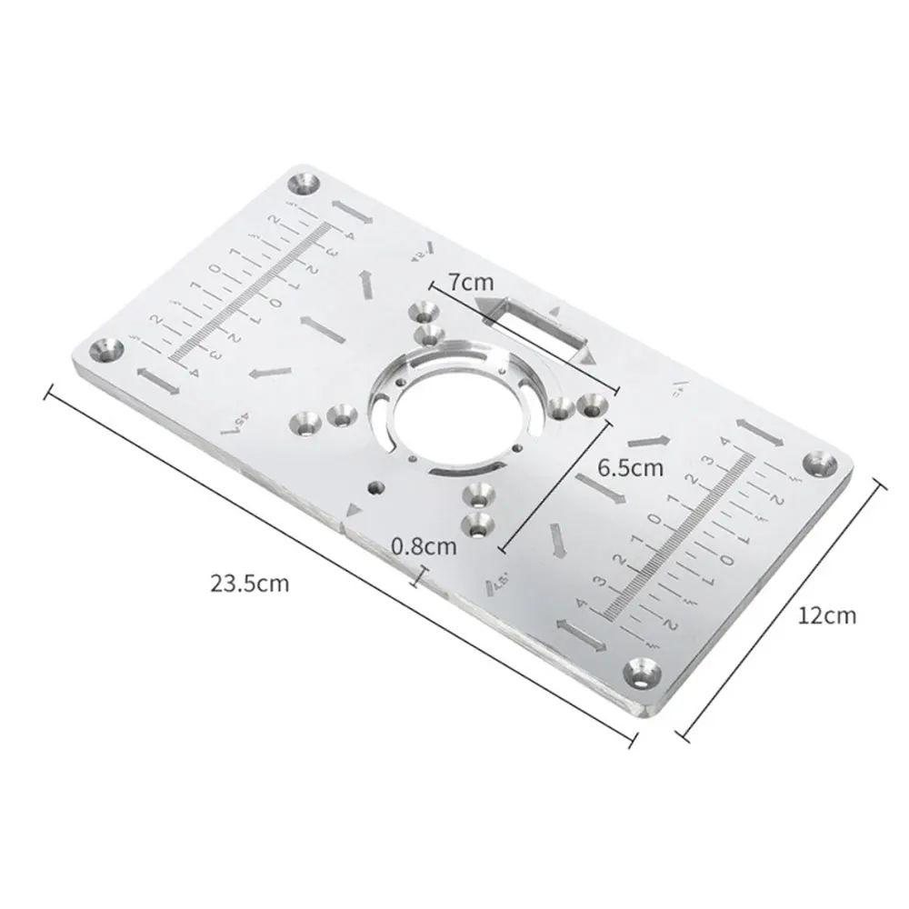 Multifunctional Aluminum Router Table Insert Plate Trimmer Engraving Machine Woodworking Router Plate Mesa De Trabajo enlarge