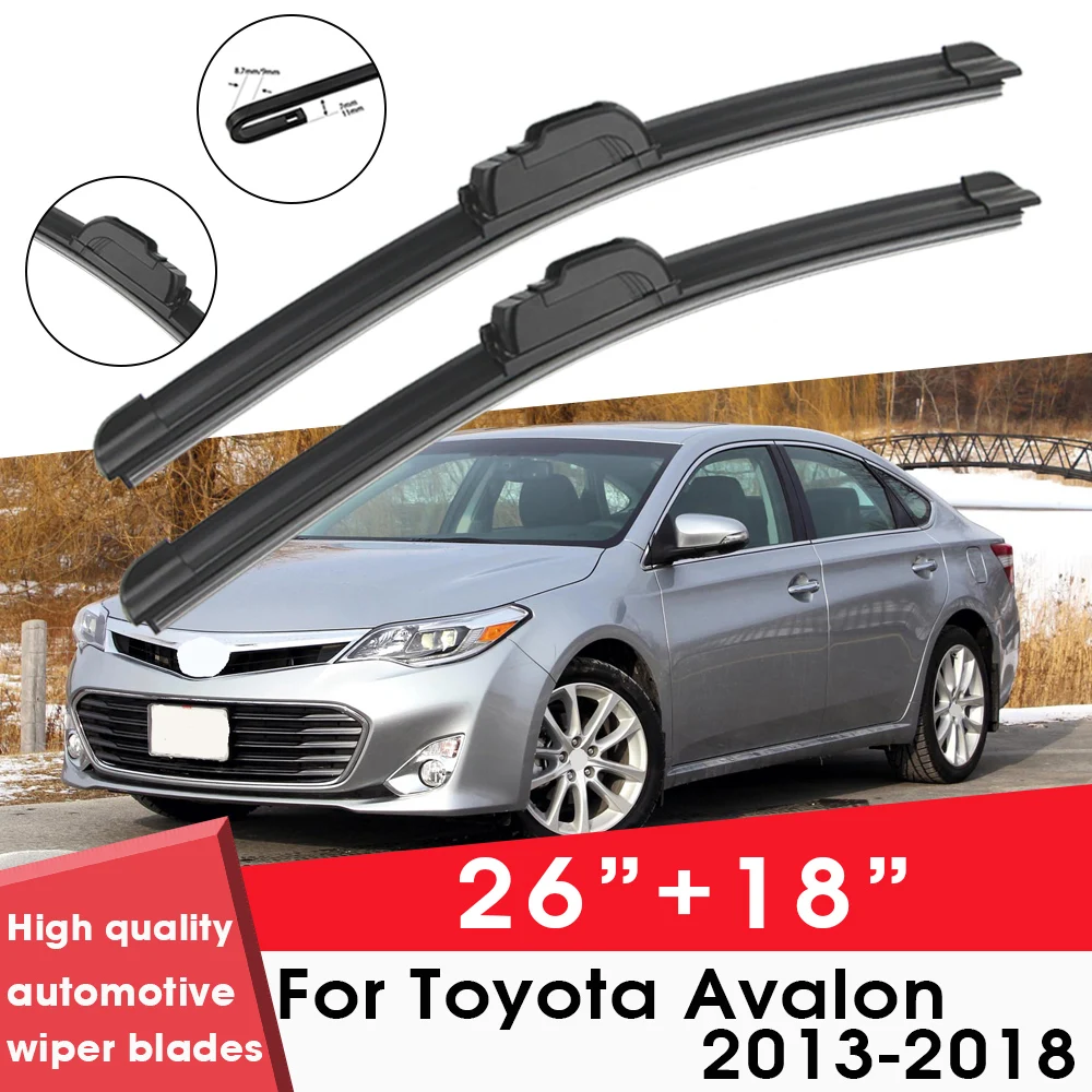 

Car Wiper Blade Blades For Toyota Avalon 2013-2018 26"+18" Windshield Windscreen Clean Rubber Silicon Cars Wipers Accessories