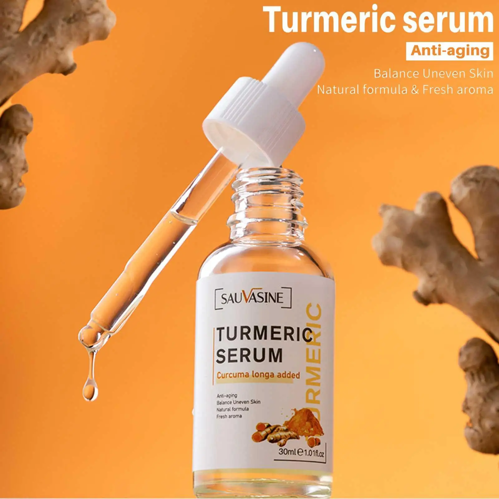 

30ml Turmeric Essence Facial Treatment Moisturizing Moisturizing Lightening Dark Spot Brightening Dark Spot Whitening Serum