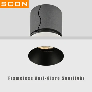 SCON 7W12W Встроенный безрамный вниз светильник s High CRI Ra93 коммерческий отель проект лампа для мытья стен Крытый точечный светильник