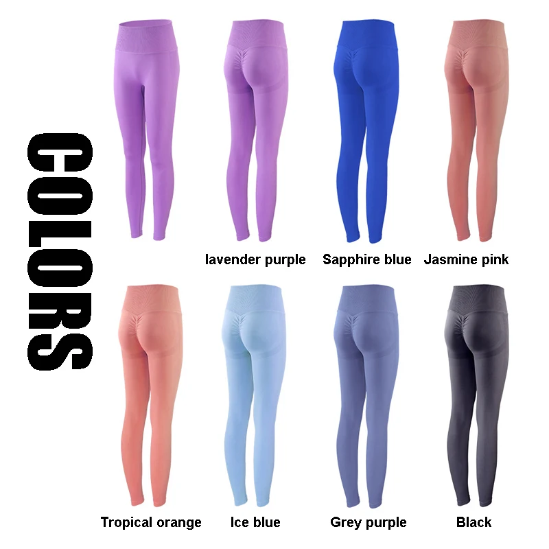 Женские однотонные эластичные штаны из лайкры для занятий йогой с высокой талией