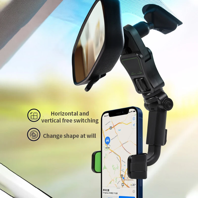 

Универсальный автомобильный держатель для телефона многофункциональный вращающийся на 360 градусов Автомобильный держатель для зеркала заднего вида