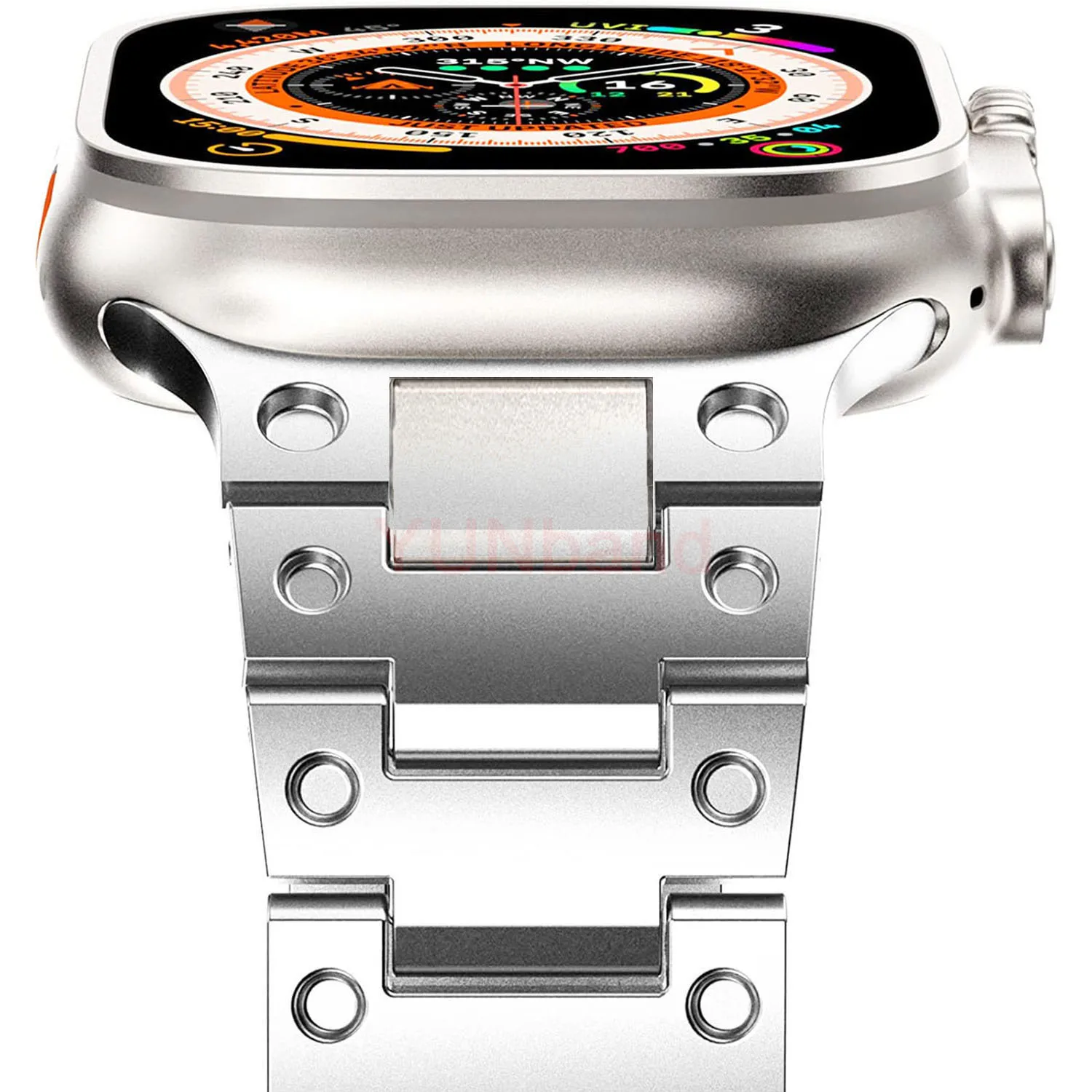 Luxury Titanium Steel Strap For Apple Watch Band 45mm 41mm 44mm 40mm 42mm Ultra 49mm Correa Bracelet iWatch Series 8 7 SE 6 5 4