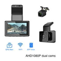 1080p dash cam video recorder driving for front and rear with gps logger wifi support max 64g card car video recorder car dvr