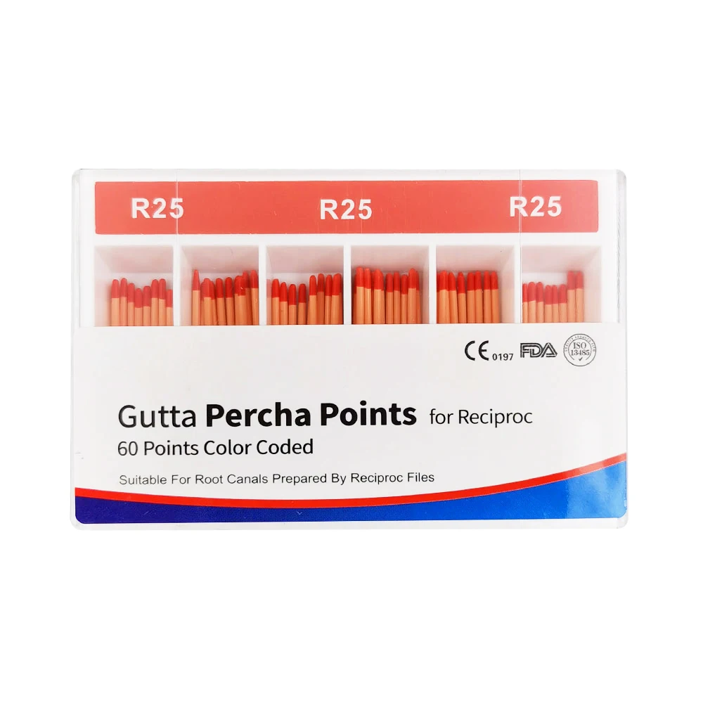 

Pro-T Dental Reciprocal Gutta Points Variable Taper R25 R40 R50 Gutta Point Dental Root Canal Obturation Endodontics Obturation