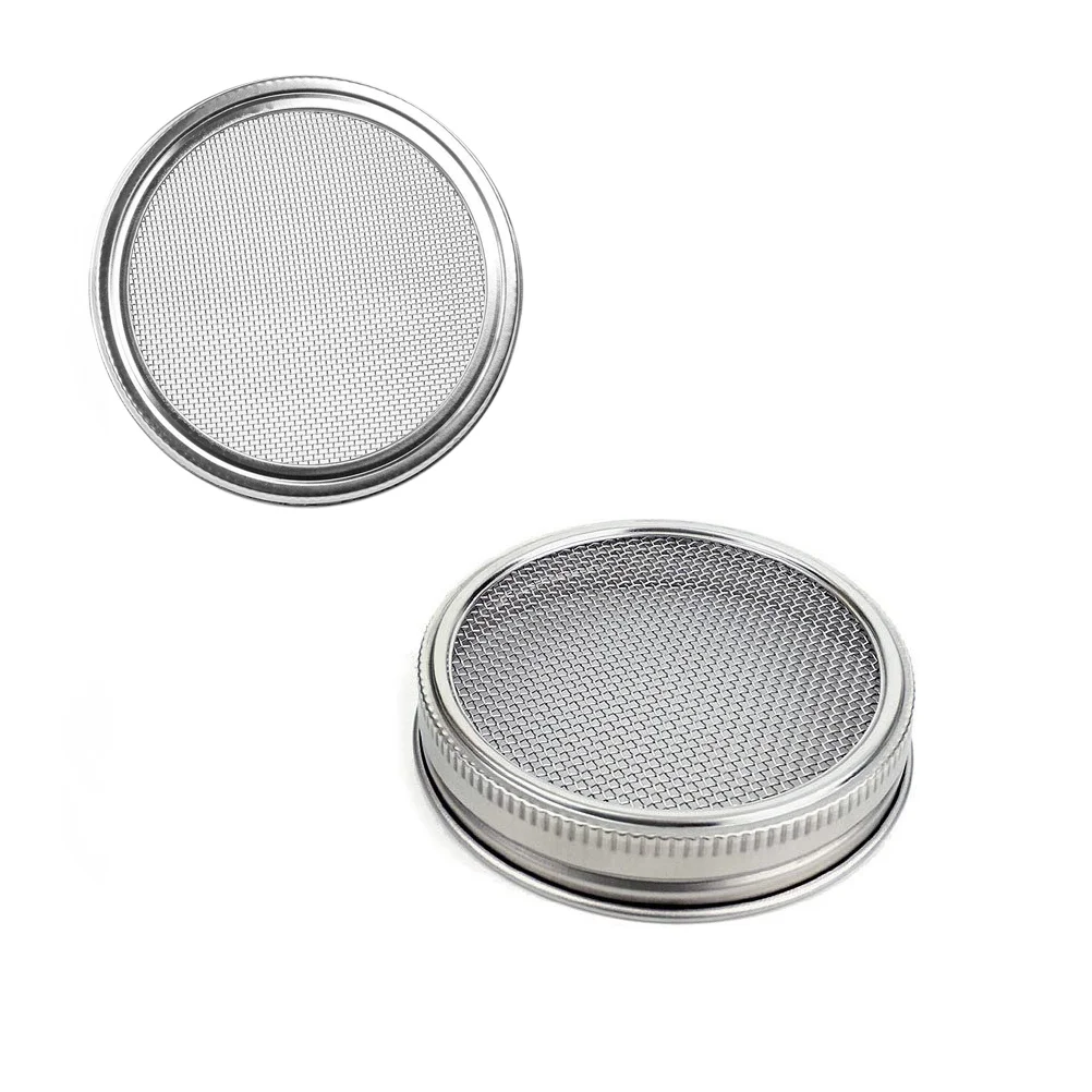 

2 Pcs 33 Inch Stainless Steel Sprouting Lids for Wide Mouth Mason Jars for Making Organic Sprout in House and Kitchen