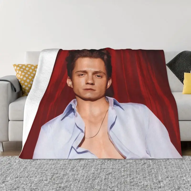 

Cool Tom Holland Actor Blanket 3D Printed Soft Flannel Fleece Warm Throw Blankets for Home Bedding Sofa Bedspreads