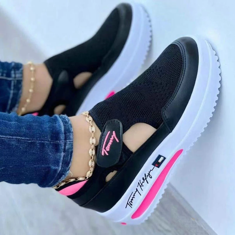 Women's Shoes 2022 Women's Tennis Canvas Shoes Women's Casual Shoes Women's Sneakers Hollow Thick Sole Sneakers Red Shoes