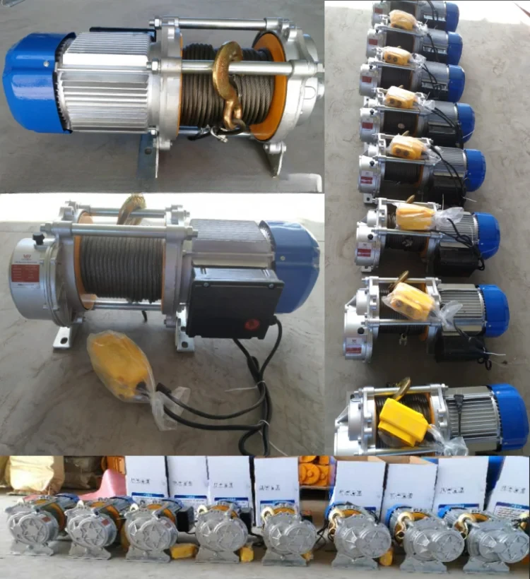 Vohoboo Новое поступление Kcd алюминиевый корпус тянущий трос электрическая лебедка