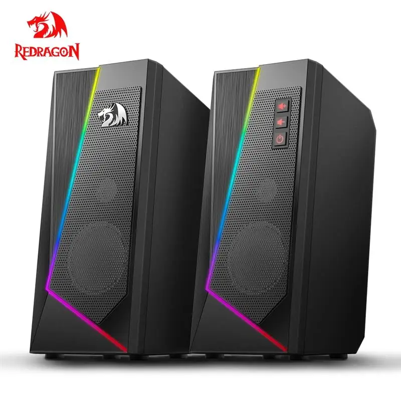 REDRAGON GS520 Anvil aux 3 5 мм стерео объемная музыка RGB колонки звуковая панель для