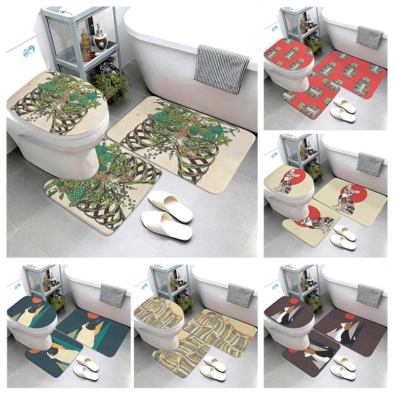 

Забавный Противоскользящий коврик для ванной комнаты, маленький коврик для душа, кухонный коврик, коврик для спальни, балкона, коврик для ко...