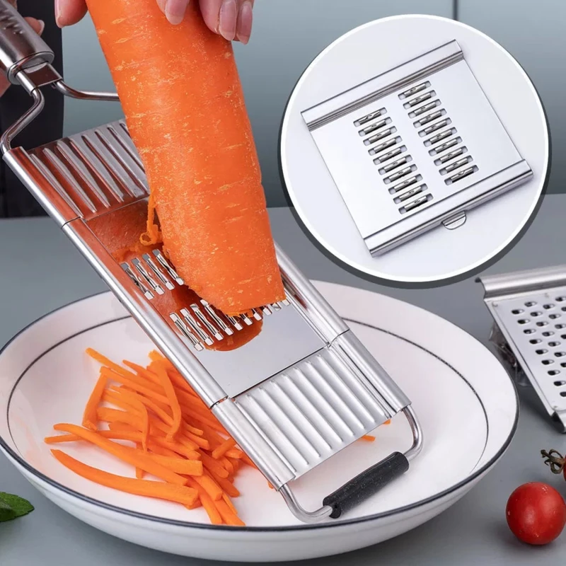 

Новая многофункциональная овощерезка терка из нержавеющей стали резак измельчители для фруктов картофеля терка для моркови кухонные аксе...