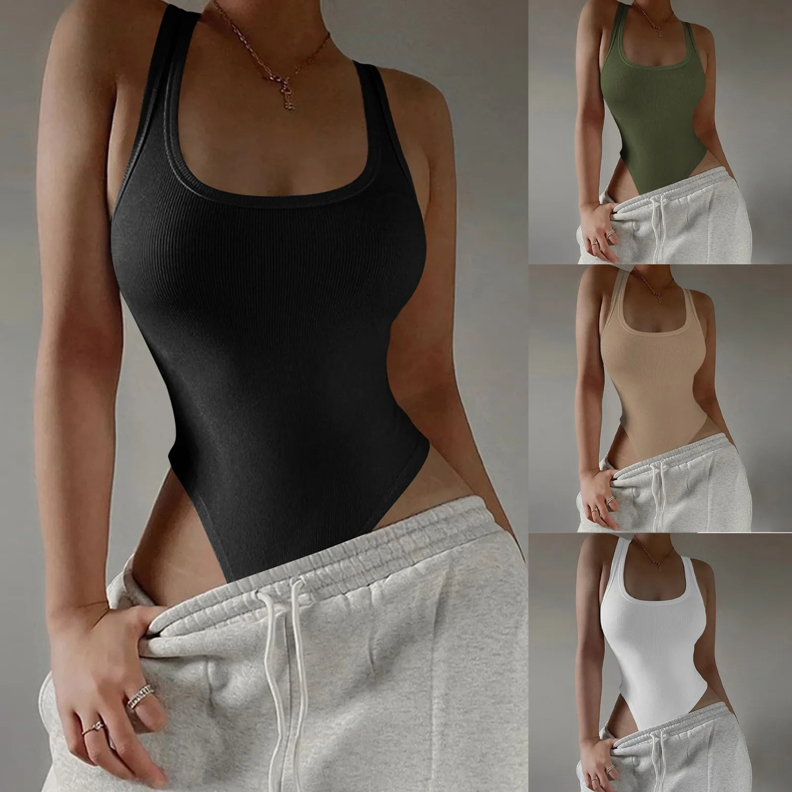 Вязаное боди без рукавов жаркое лето сексуальное облегающее топы с открытыми