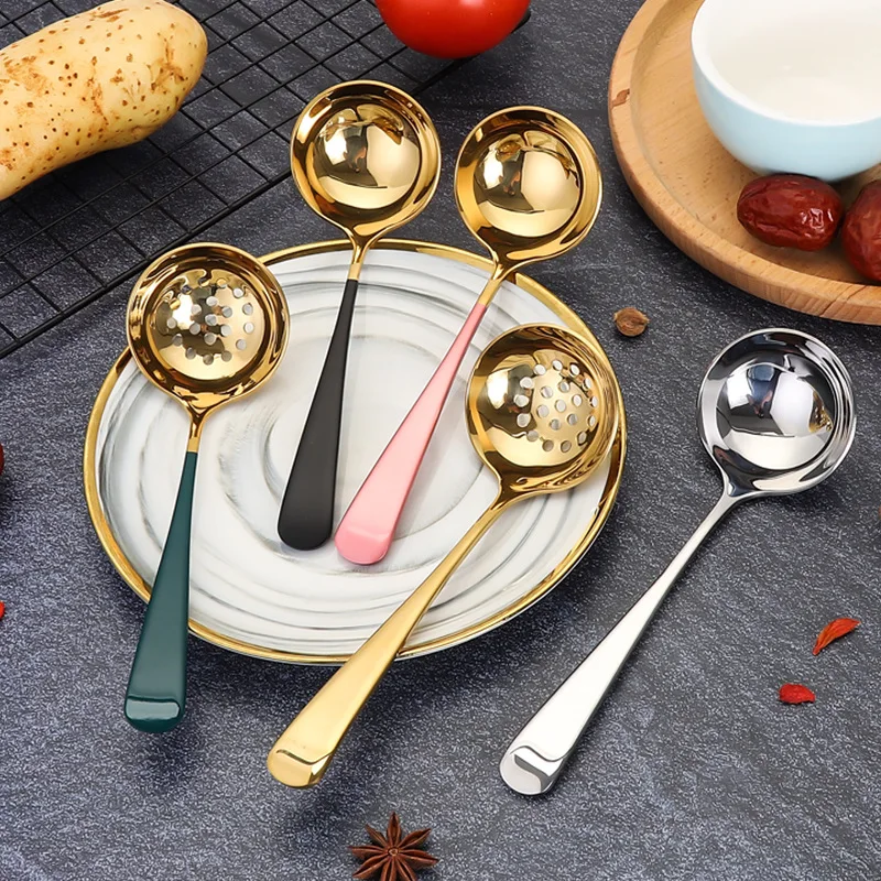 

304 stainless steel tableware spoon household thickened colander kitchenware kitchen accessories cooking utensils