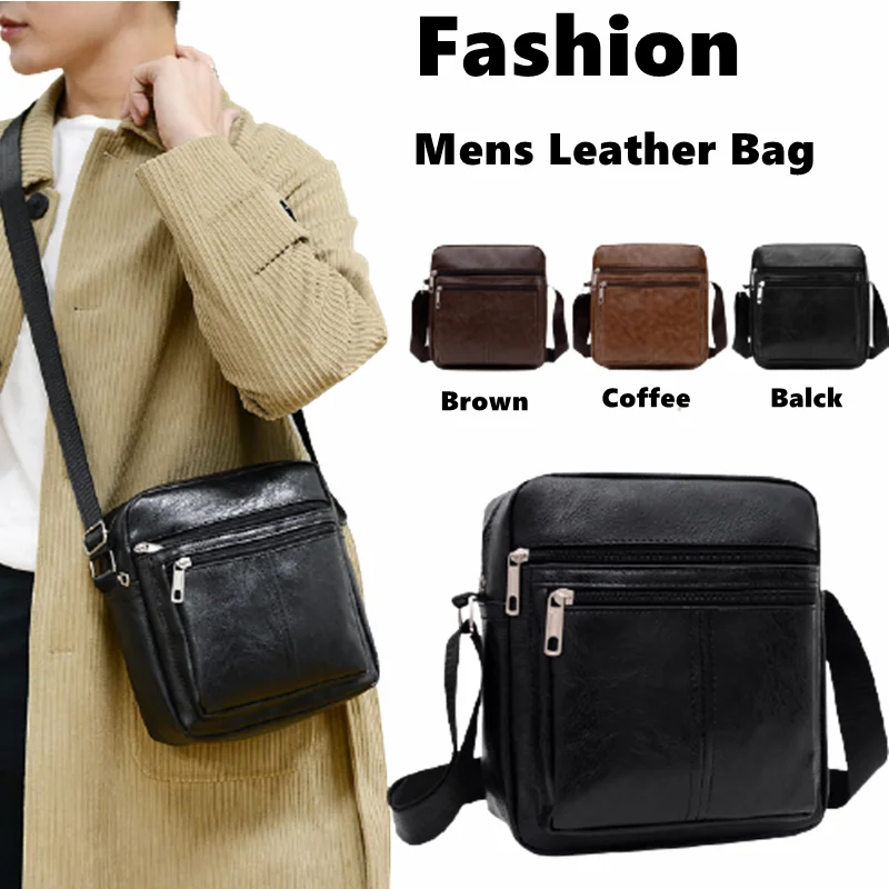 

Leather 2022 Bags Sling Bags Men's Vintage Handbag Designer Men Leather Messenger Bag Cross Men's Shoulder For Genuine Male Men