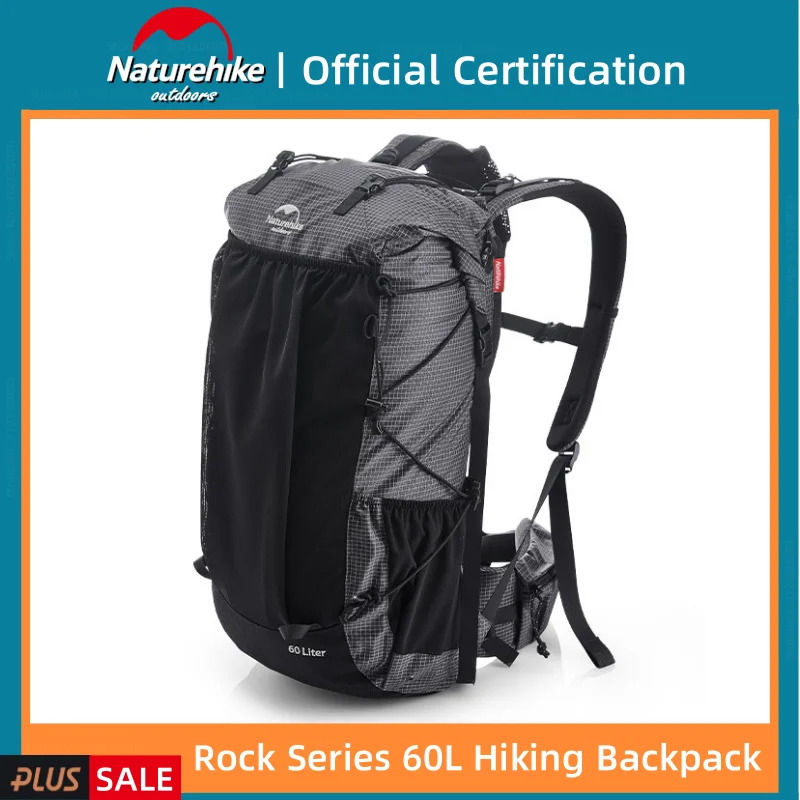 

Naturehike Outdoor 60L+5L Backpack 1.16kg Large Capacity 15kg Load Camping Backpack Tear-Resistant Hiking Backpack Waterproof
