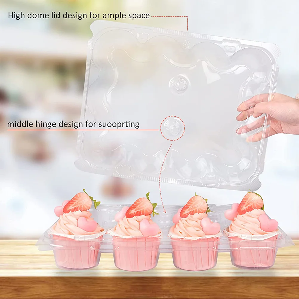 2 шт. штабелируемые мини-контейнеры для кексов коробки транспорта маффинов