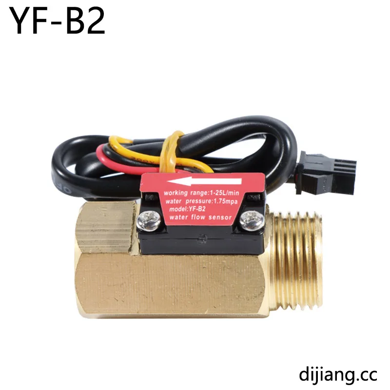 

YF-B2 iSentrol Датчик расхода с эффектом Холла Вода 1-25 л/мин BSP G1/2" Резьбовой конец Быстрое соединение 3 % ошибка Турбинный расходомер