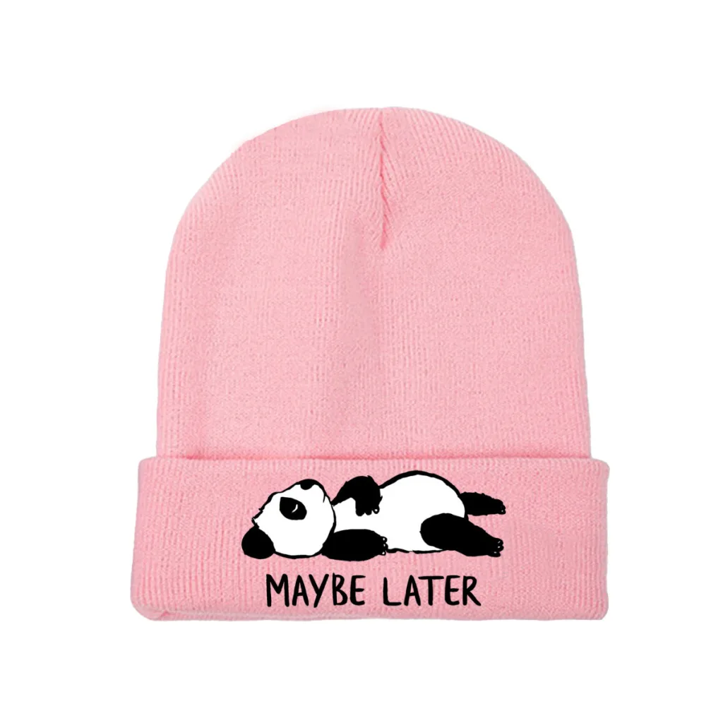 

Вязаная облегающая Шапка-бини с изображением панды