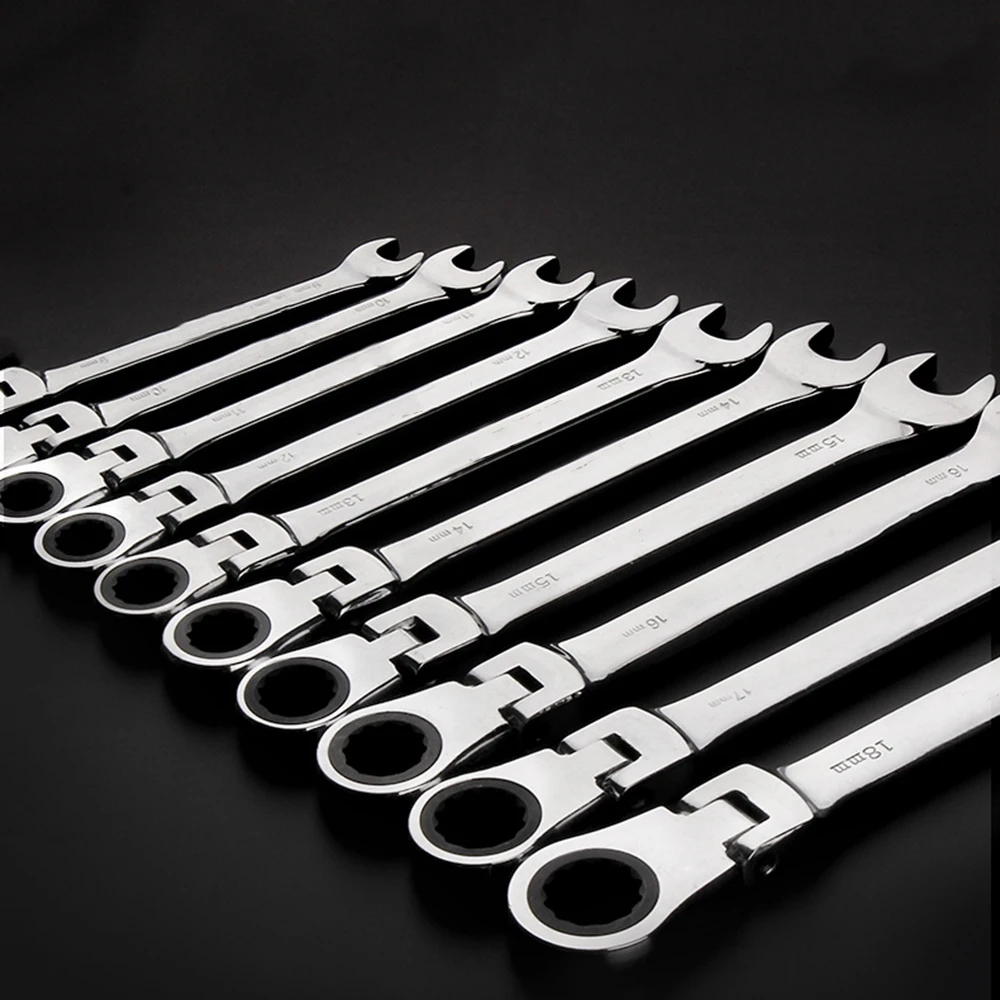

Movable Head Combination Ratchet Wrench Dual-purpose Ratchet Wrench Tools Car Quick Repair Tool