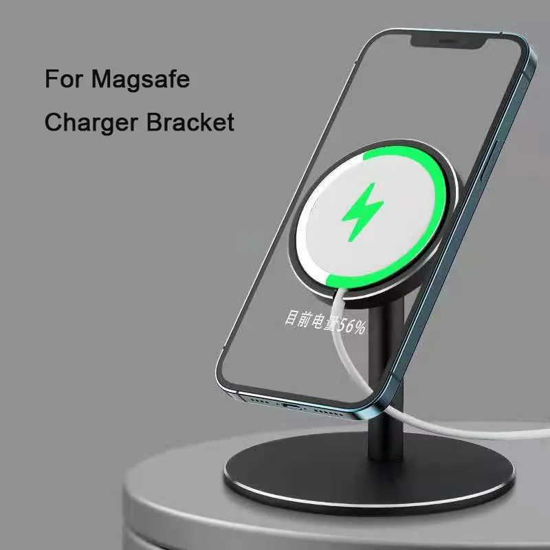 

Держатель для зарядного устройства Magsafe, подставка из алюминиевого сплава, Настольный кронштейн для iPhone 14, 12, 13, mini pro max, беспроводное зарядно...