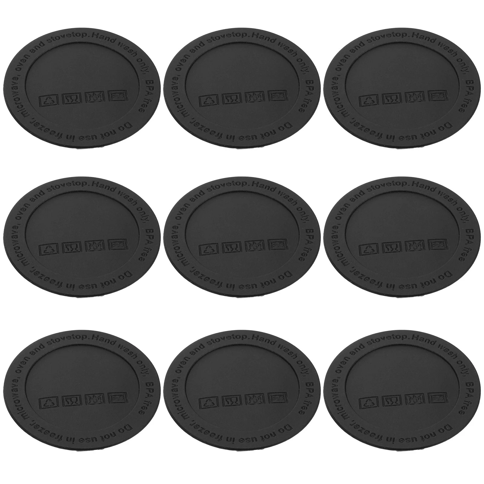 

10 Pcs Silicone Coasters Household Cup Pad Tea Cup Round Tumbler Pads Silica Gel Cup Mats Cup Coaster