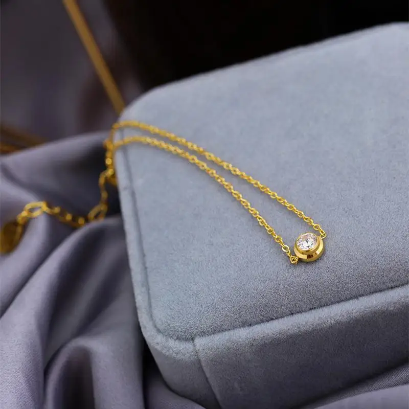 Модный дизайнерский женский браслет LESIEM золотого цвета простой циркониевый для