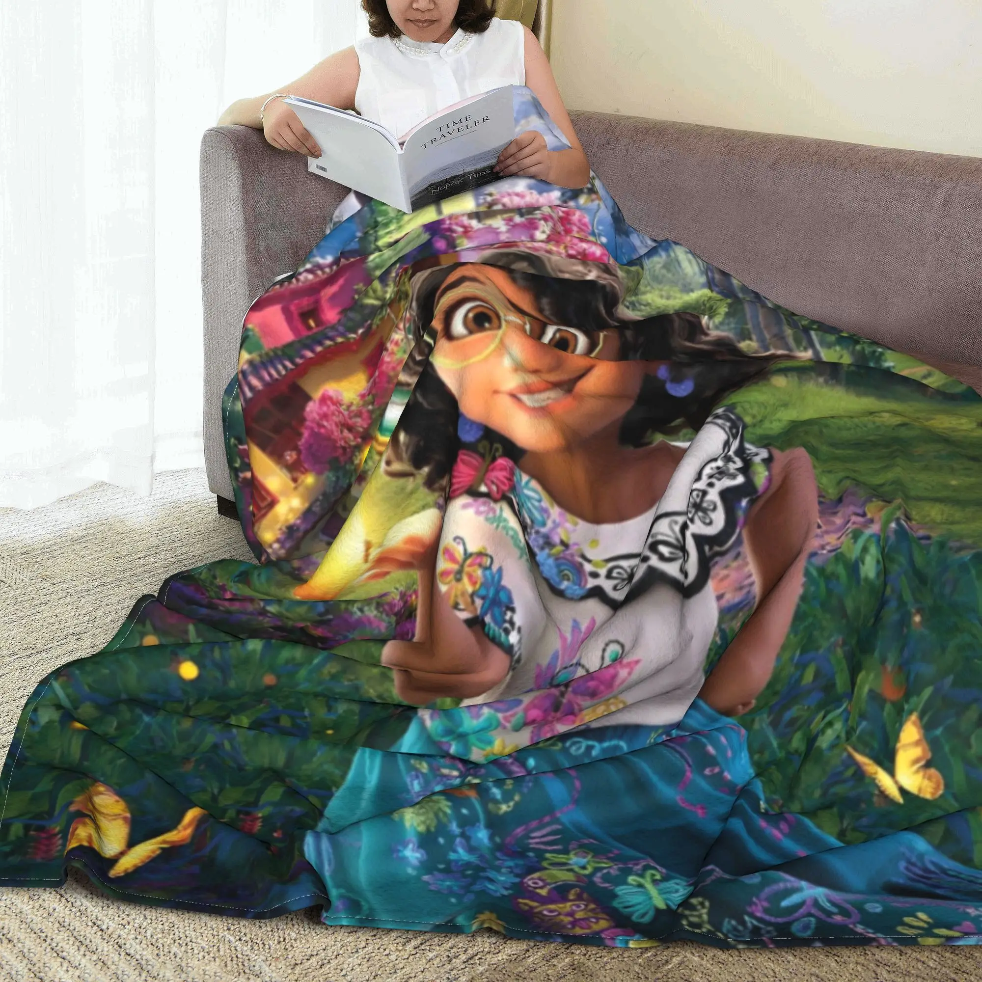 Encanto Mirabel Madrigal фланелевое одеяло волшебное мультяшное для дивана на открытом