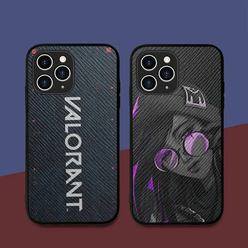

Кожаный чехол VALORANT для iPhone 11 12 13 Mini Pro Max 8 7 Plus SE 2020 X XR XS