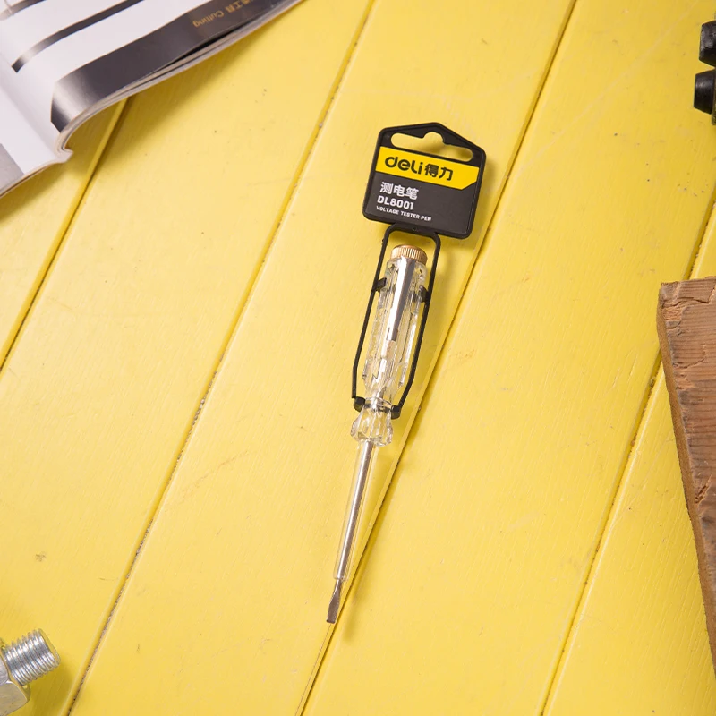 Deli Tools AC 100-260V Карманный индуцированный Электрический тестер Ручка детектор