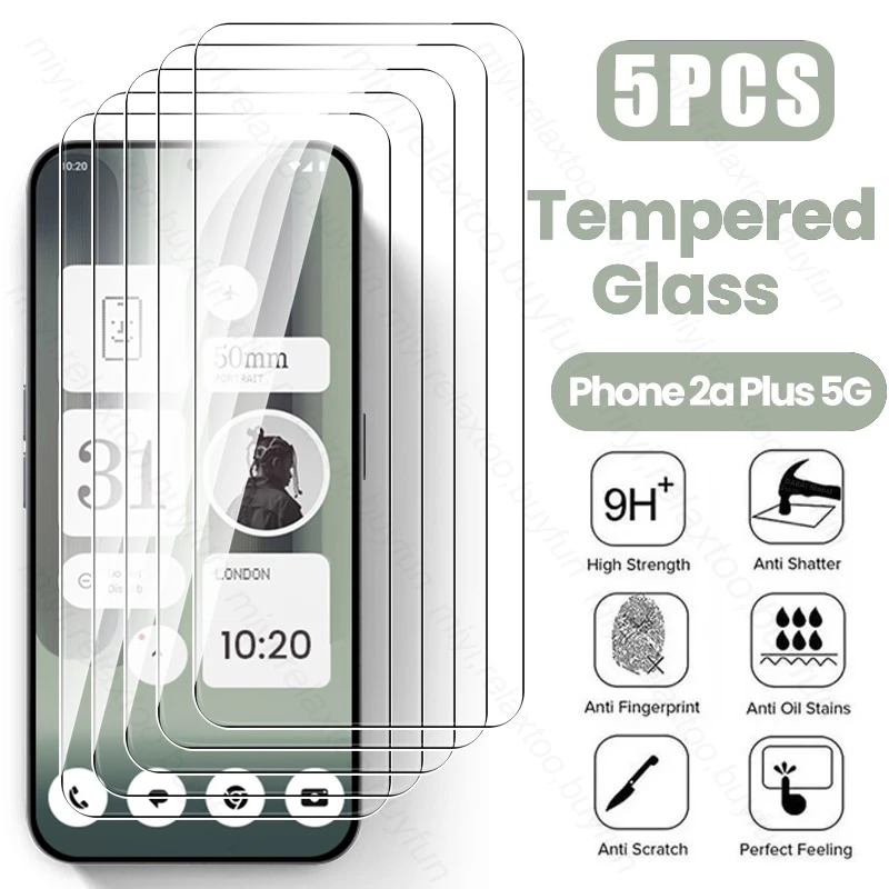 5 шт. Защитное стекло для телефона Nothing (2a) Plus 5G 9H закаленное на NothingPhone (2a)+ (2a)Plus