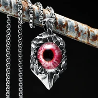 devils eye necklace men 316l stainless steel pendant mystic geometry gaze eyes chain rock hip hop for male friend jewelry gift