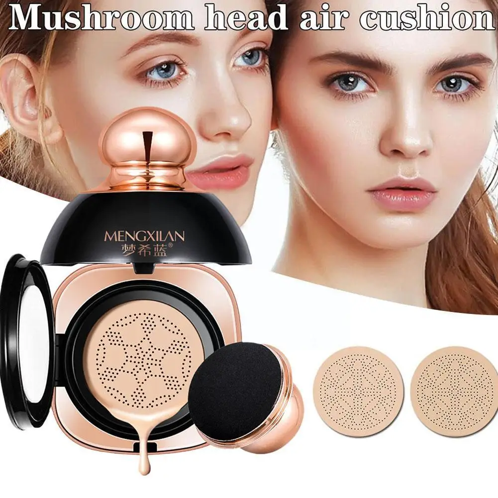 

Air Cushion Foundation Mushroom Head Concealer Brighten Makeup Base Quality High Professional Korean Cosmetics Female Tone N5F2