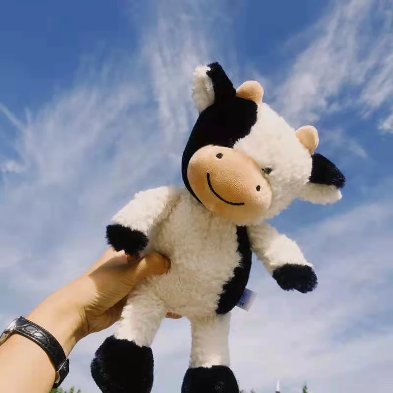 

30cm Soft Plushie Cow Toys Stuffed Animal Milk Cattle Dolls For Kids Appease Toy Cute Cow Nap Plush Pillow Gifts For Friends