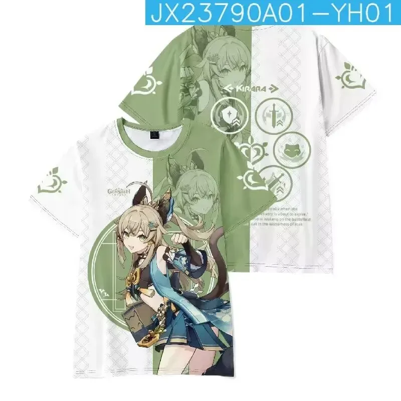 Genshin Impact Kirara Косплей Traje для мужчин и женщин camiseta de manga curta camisetas grá Bravo Hip Hop топы Harajuku