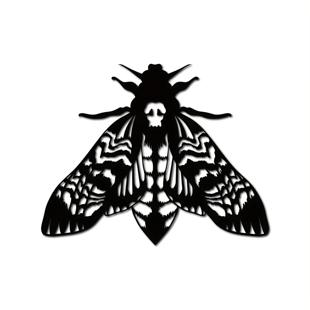 Готический Настенный Декор Металлическая Голова Смерти Дизайн Гостиной