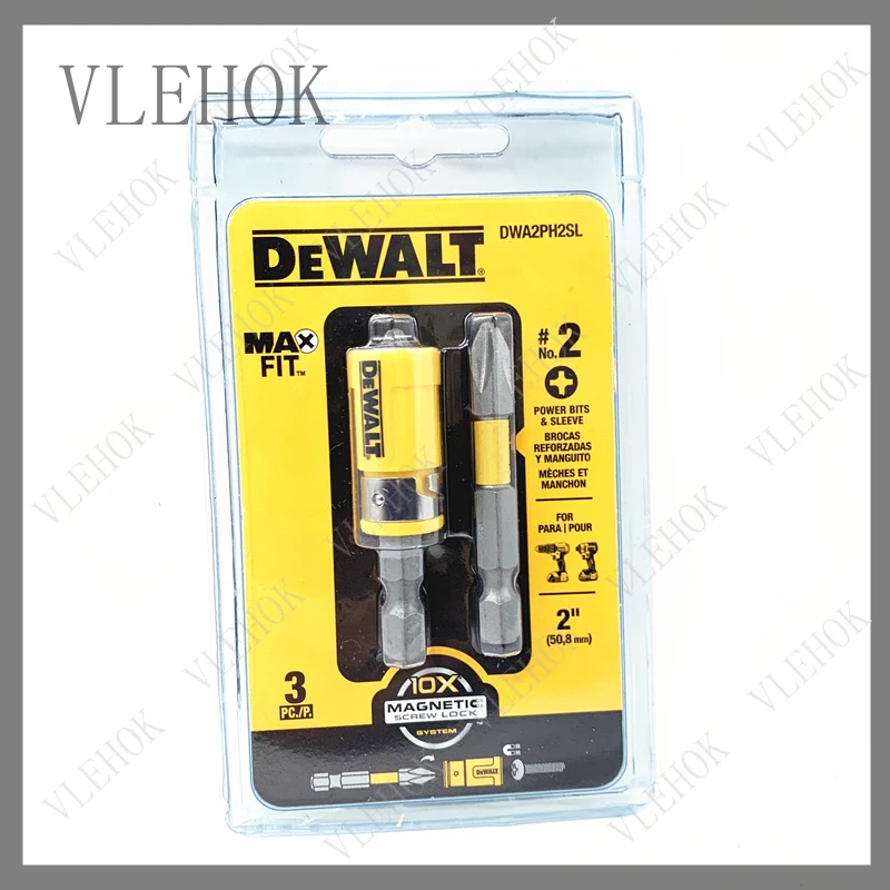 Набор ударных бит DWA2PH2SL для шуруповерта DEWALT MAXFIT, 2 дюйма, PH2, с магнитным держателем и поворотным механизмом (art.: 3920dbdbaacaf) - 3920dbdbaacaf