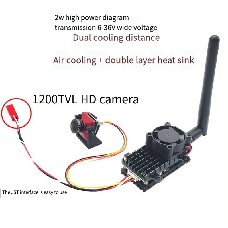 5 8 ГГц 2 Вт FPV VTX передатчик + 1200TVL камера 2000 МВт 48-канальный аудио-видео для RC дрона