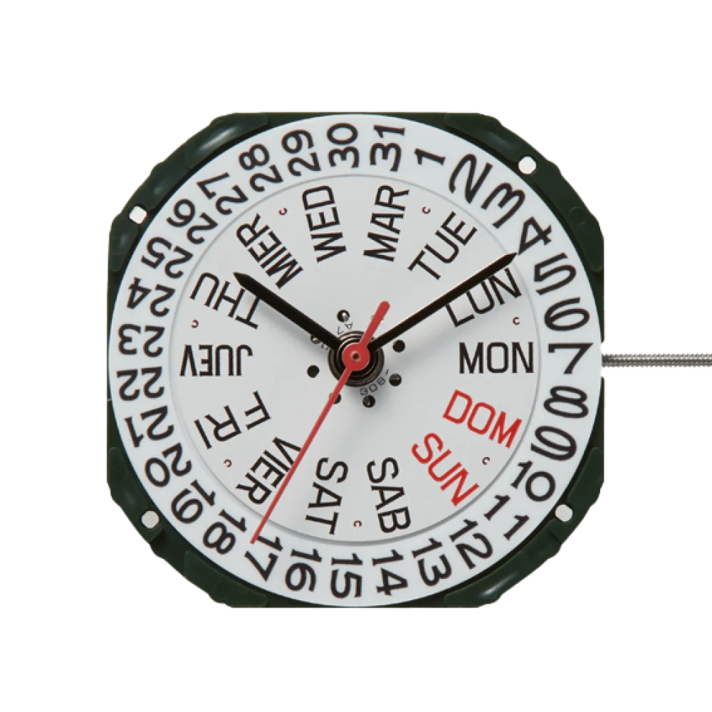 miyota 2305 Standard quartz movement with day-date display japan movement Spain and English 2305-20A