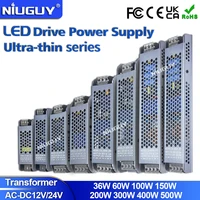 high quality ultra thin led lighting transformers dc 12v 24v power supply 60w 100w 150w 200w 300w 400w 500w led driver converter