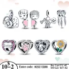 Новый зажим из стерлингового серебра 925 пробы в виде кофейной лисы Совы яблока свободной руки в форме сердца Шарм-бусина подходит для оригинального браслета Pandora DIY ювелирные изделия для женщин
