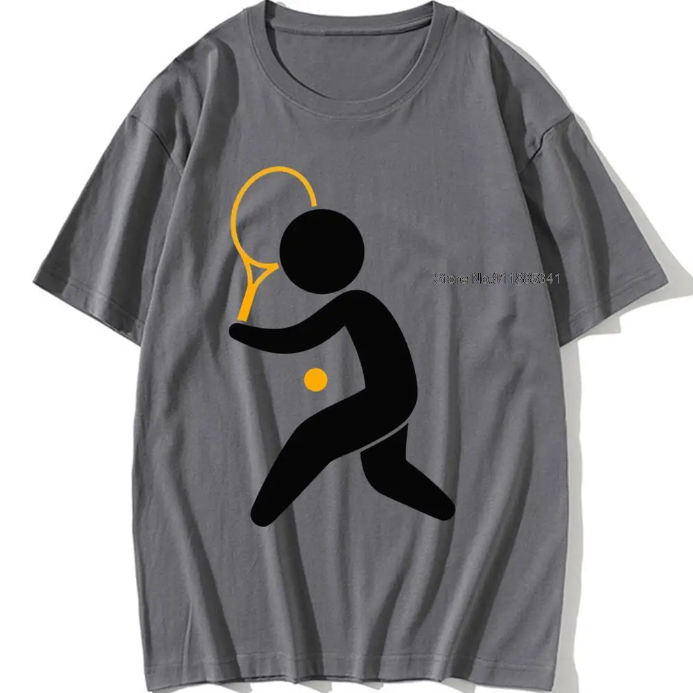 

New Design A Tennis Player Plays The Ball Tshirt 100% Cotton Outfit Streetwear Novelty Men And Women O-neck T Shirts Top Tee
