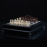 entertainment travel luxury chess children family table large decoration chess board set wooden adults chadrez jogo board game
