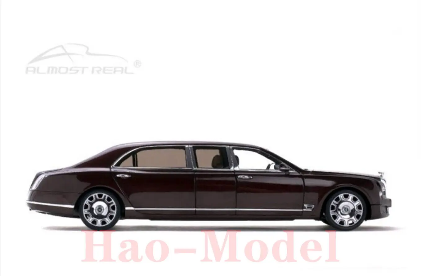 Почти настоящий 1/18 для Bentley Mulliner 2017 литая под давлением модель автомобиля из