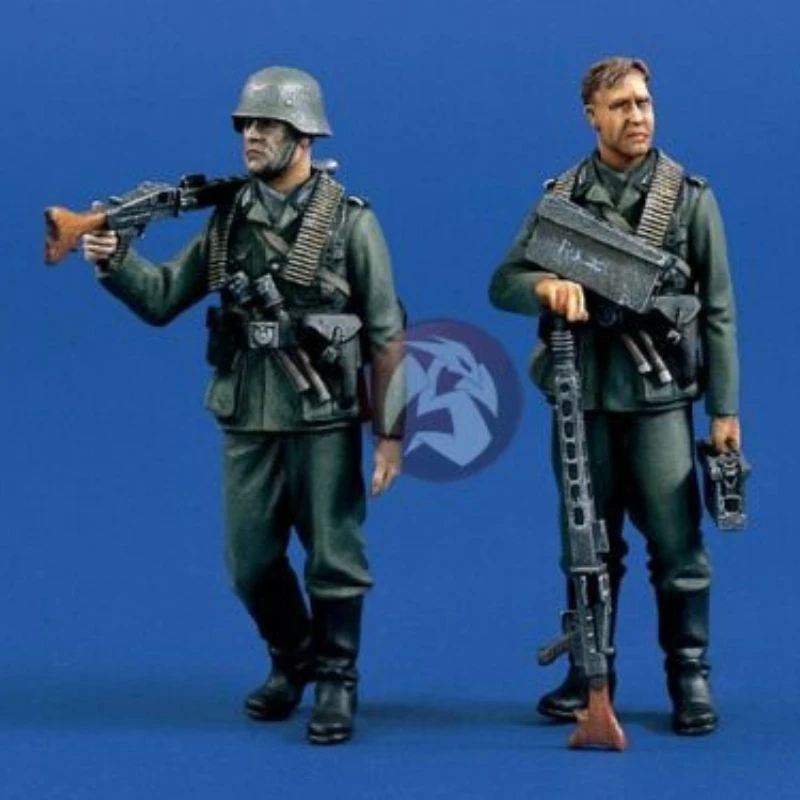 

Строительных комплектов WW2 машинный gunner 2 фигурки разборные и неокрашенные