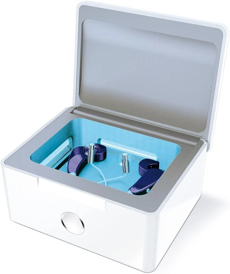 

LUX | World's Fastest Hearing Aid Dryer, Dehumidifier Accessory | UV-C Ultraviolet Light Box Kit | Removes Sweat & Moist