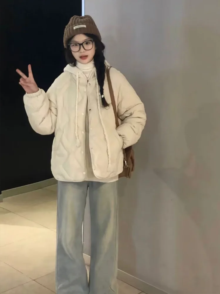 Осень-зима 2024 новая легкая стеганая куртка на хлопковой подкладке женская