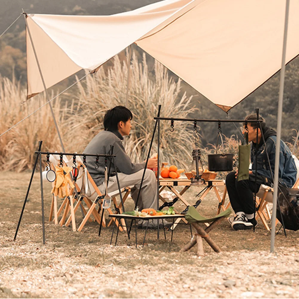 

Треугольная стойка из алюминиевого сплава с крючками, складная подвесная фотостойка для барбекю и пикника, для пешего туризма, походов