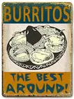 Мексиканская кухня Tacos Burritos, железная живопись, металлическая пластина, жестяной знак, винтажный домашний Ретро дом, мужская пещера, Декор