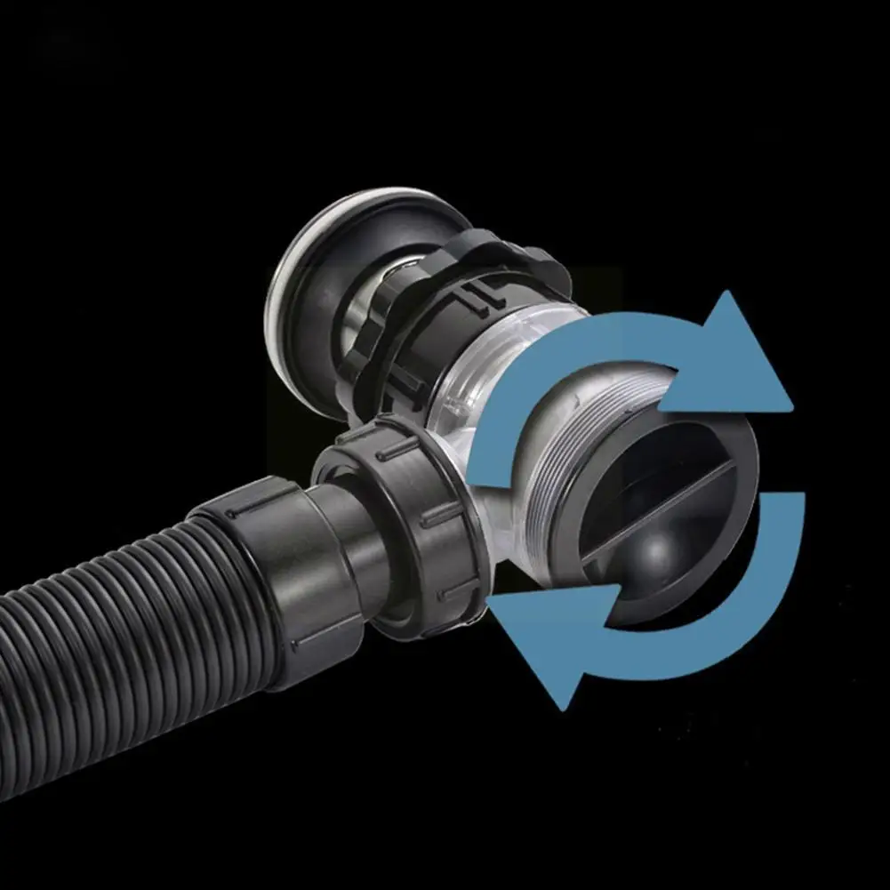 

1set Basin Flip Drain Steel Bathroom Vanity Sink Abs Trap With Black Pipe Drains Kit Bottle Hardware Waste 80cm U0o3